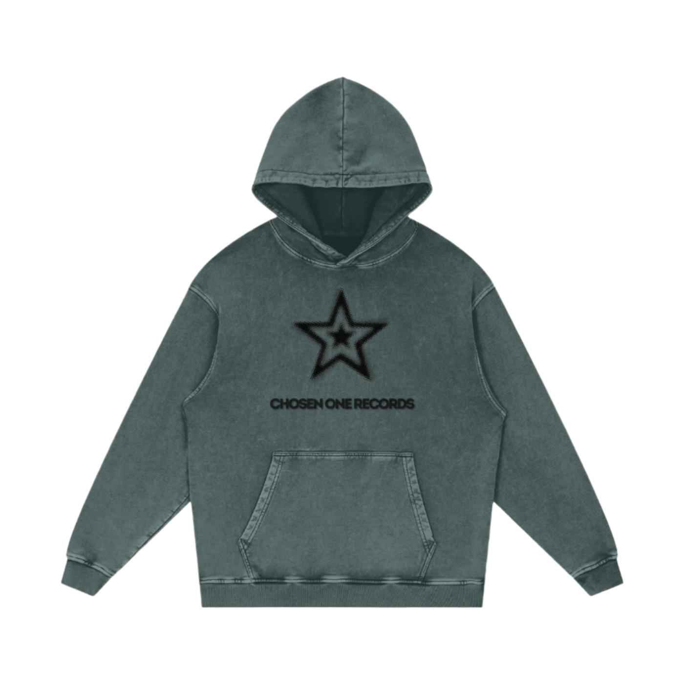 Chosen One Records Acid Wash Oversize Hoodie