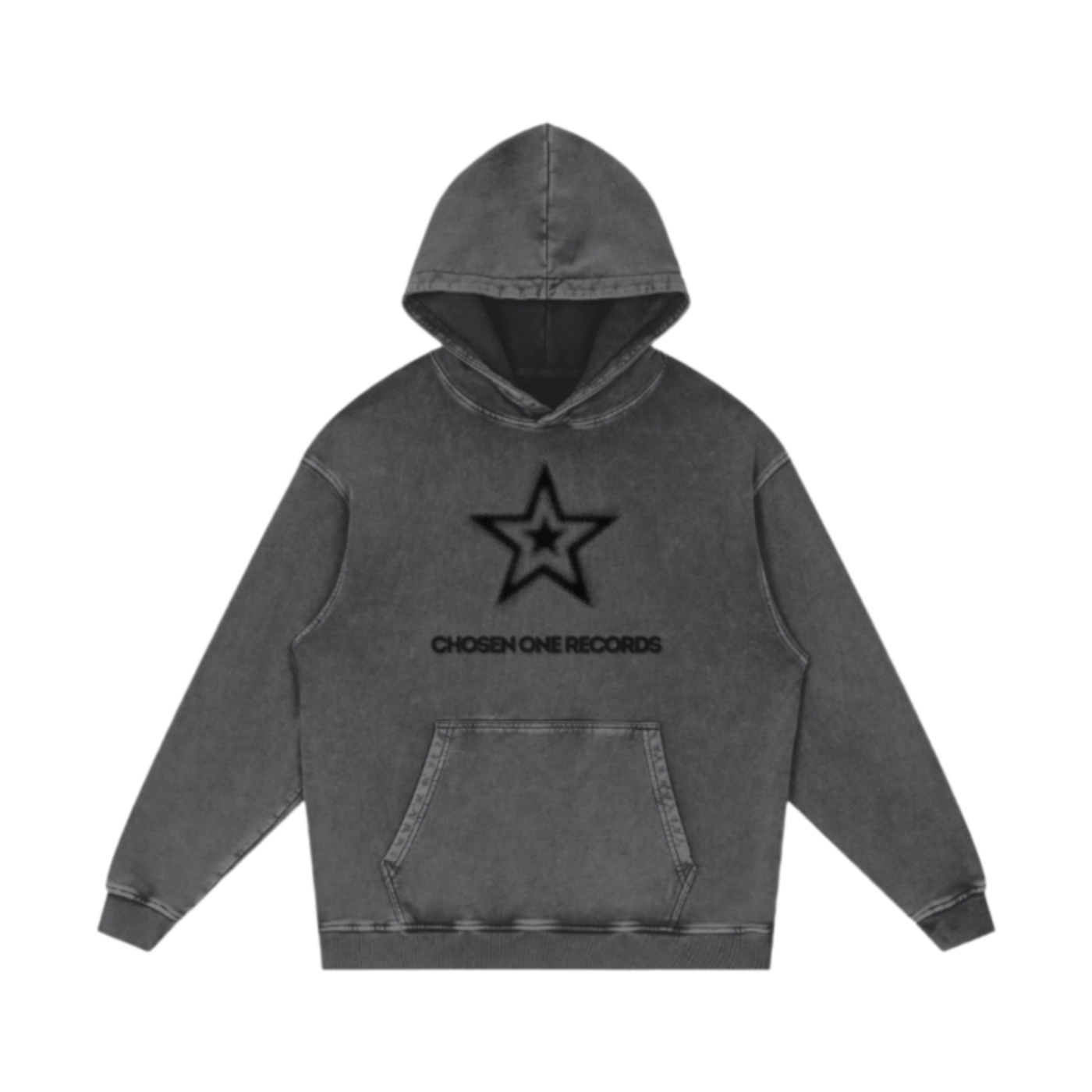 Chosen One Records Acid Wash Oversize Hoodie